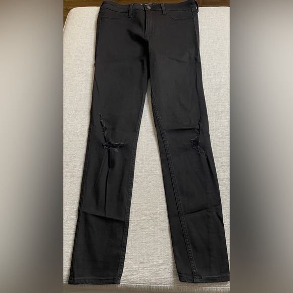NEW Hollister High-Rise Advanced Stretch Skinny Jeans Black - Picture 8 of 9